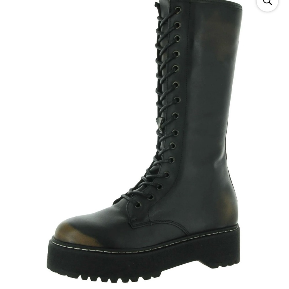 Steve Madden Black Benson Combat Boots